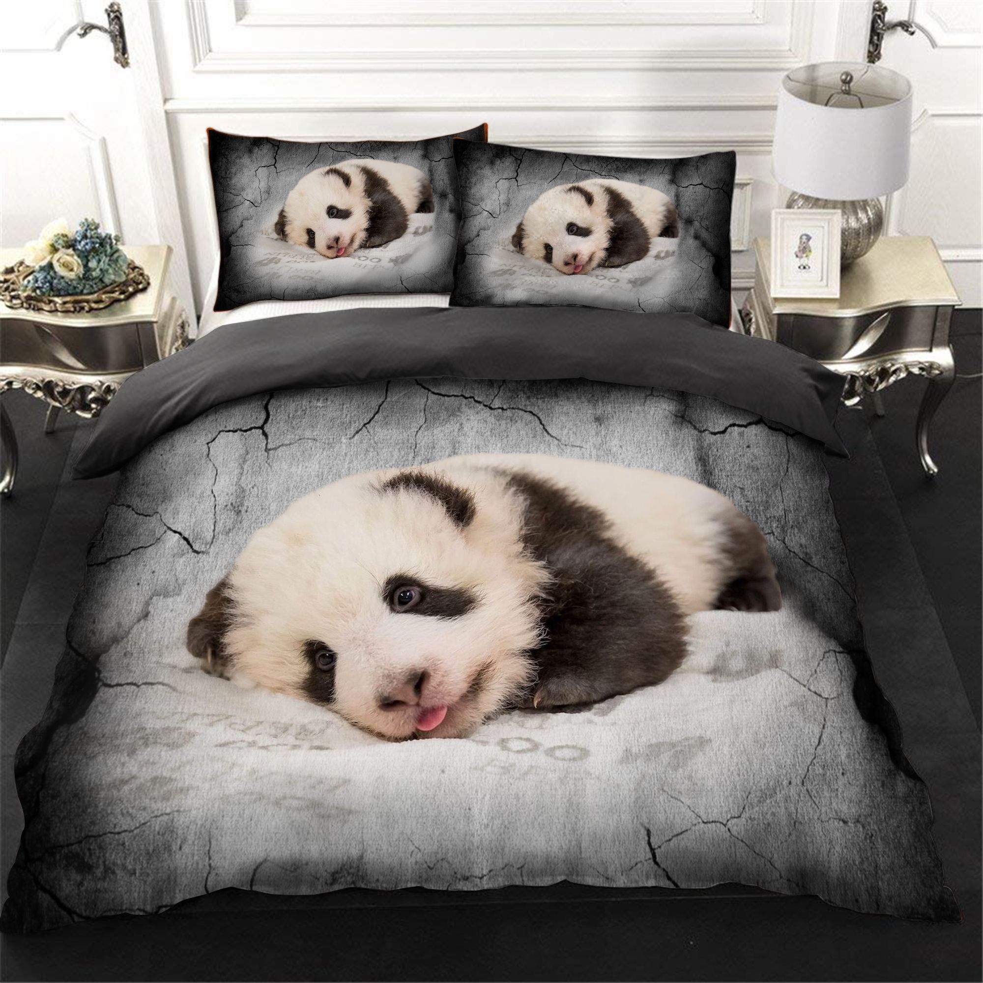 Cute Panda Lying Bedding Set