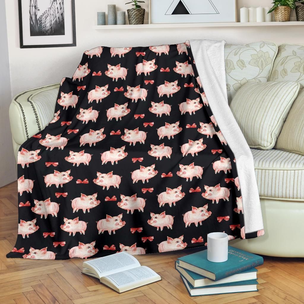 Cute Pig Sherpa Fleece Blanket