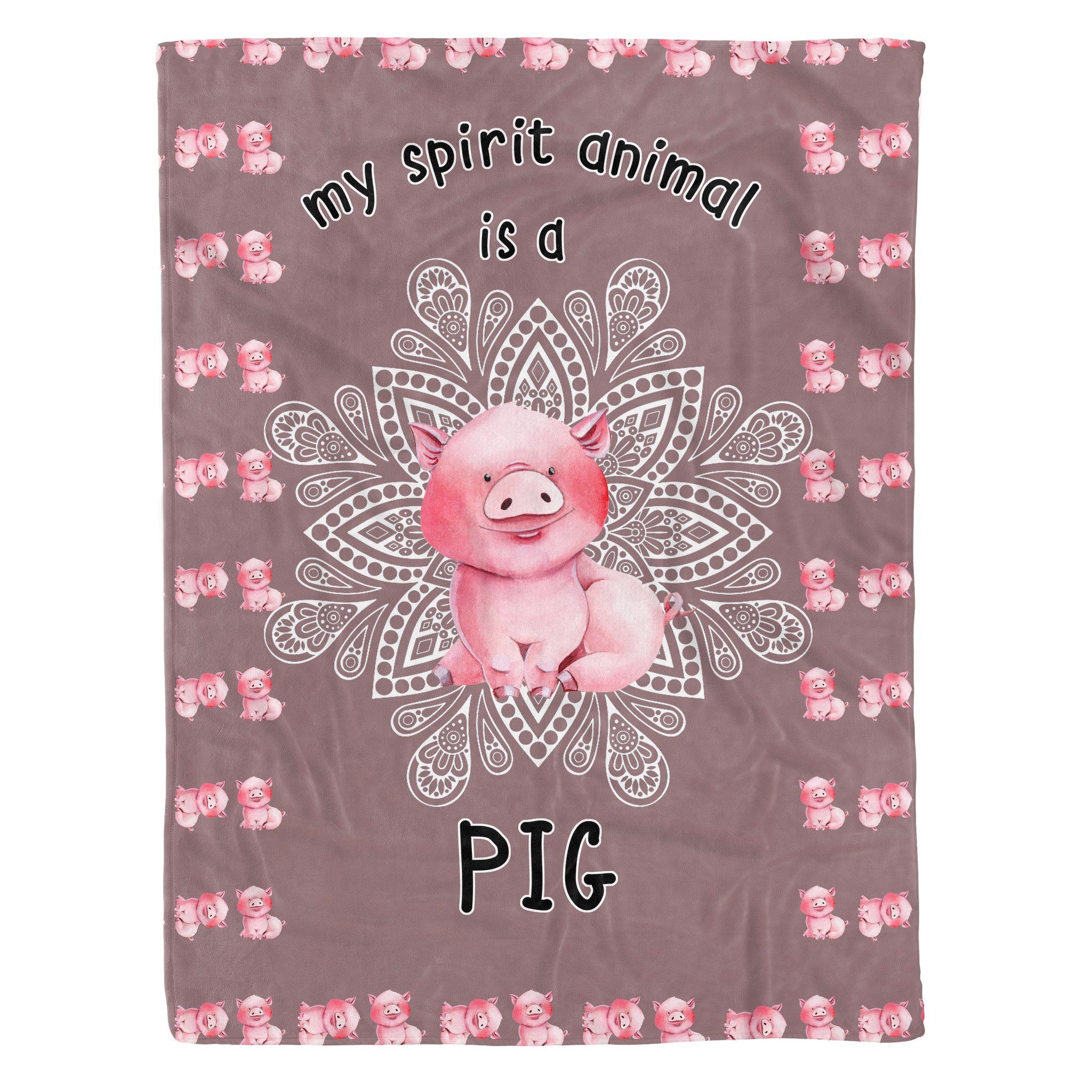Cute Pig Fleece Blanket