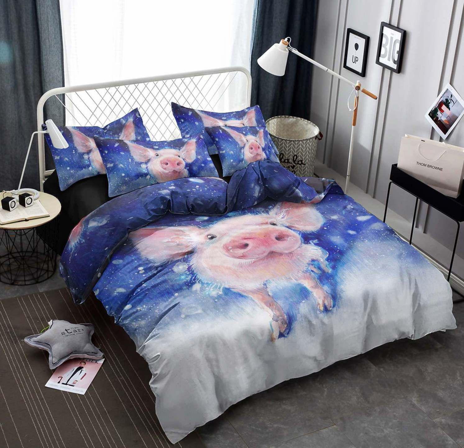 Cute Pig Picture Bedding Set