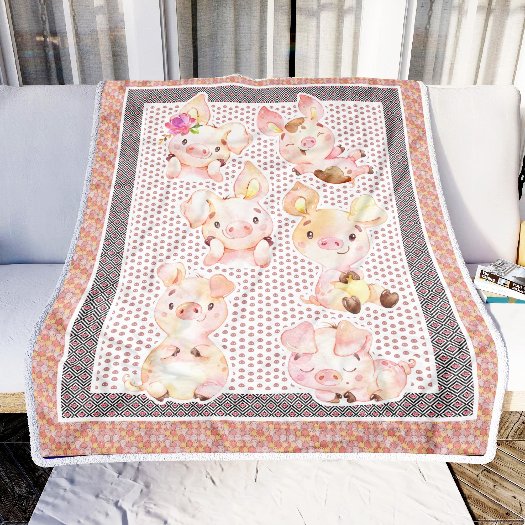 Cute Pigs Fleece Blanket