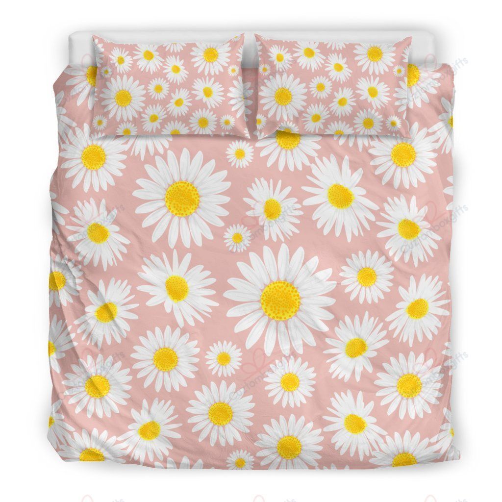 Cute Pink Daisy Pattern Bedding Set