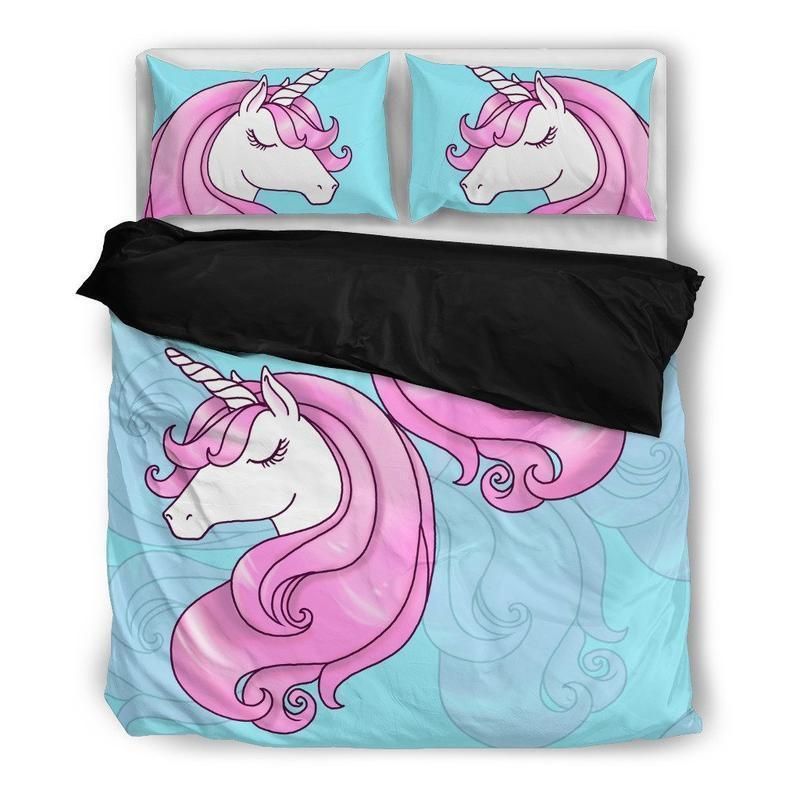 Cute Pink Unicorn Design Bedding Set