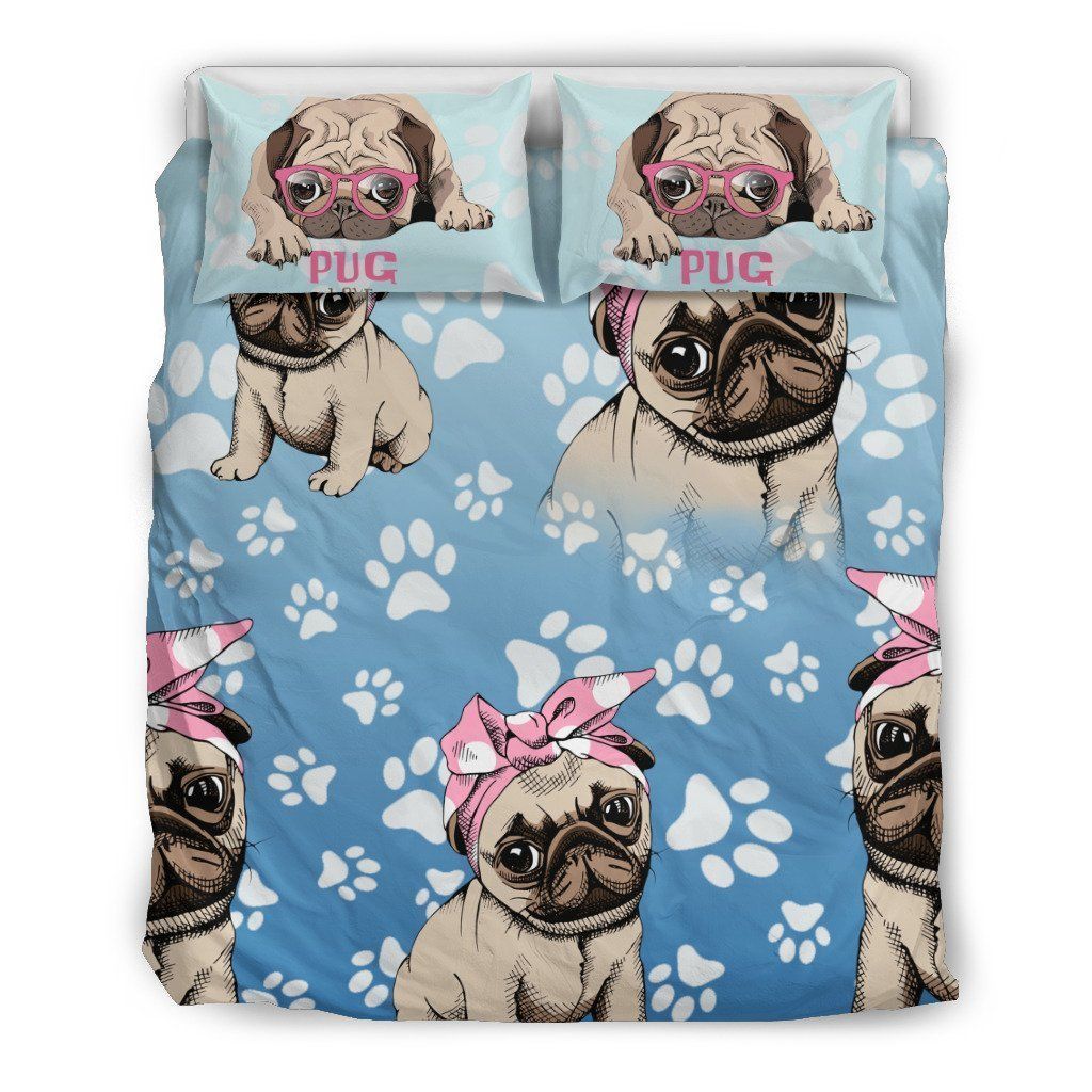 Cute Pug Dog Lover Bedding Set