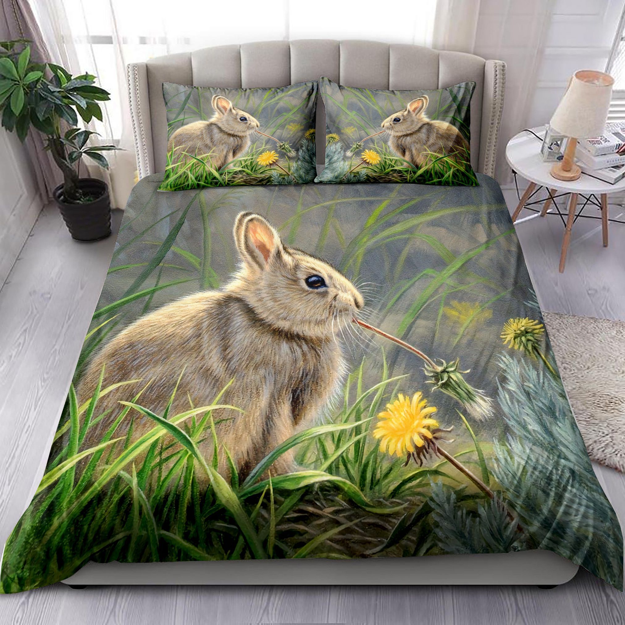Cute Rabbib Art Bedding Set