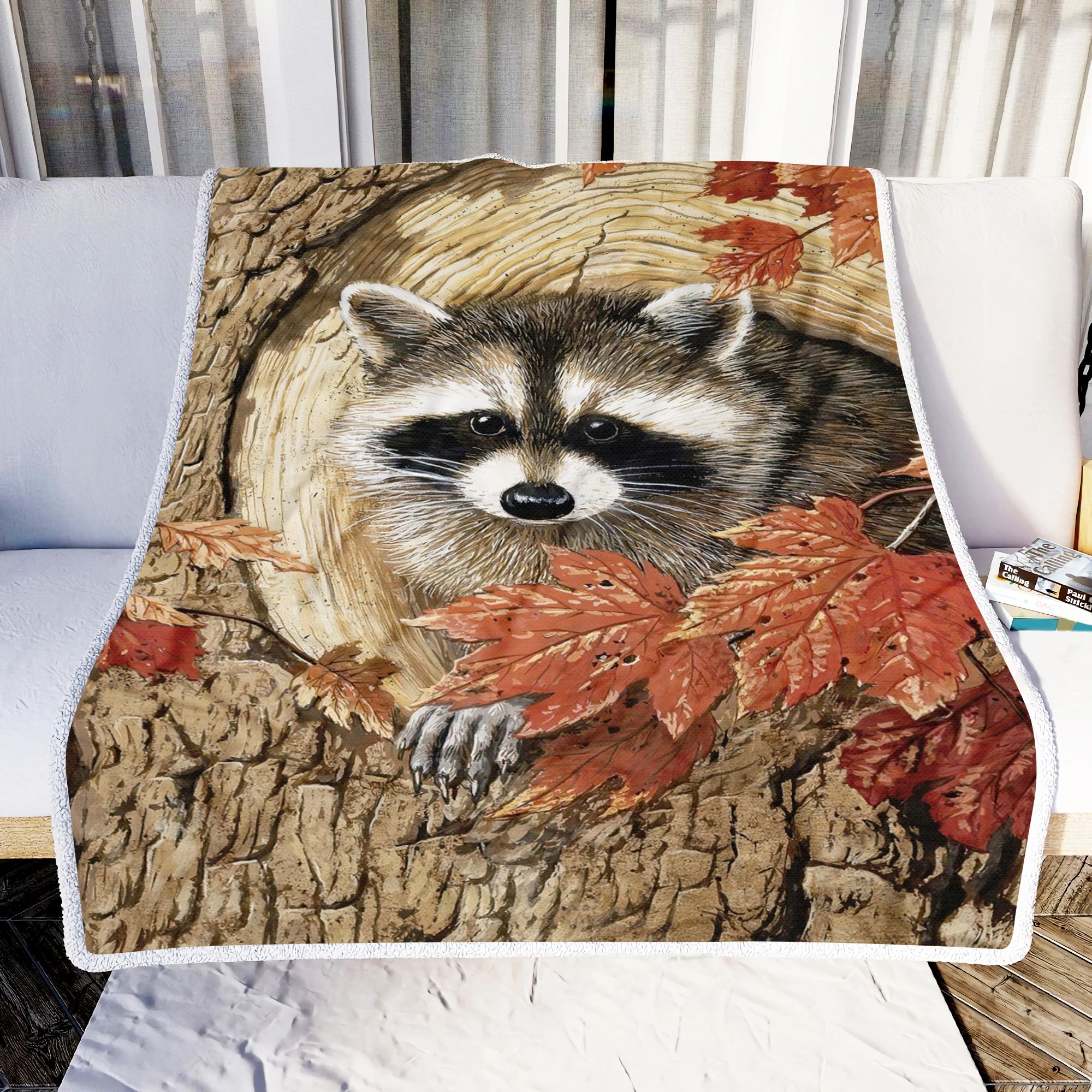 Cute Raccoon Fleece Blanket