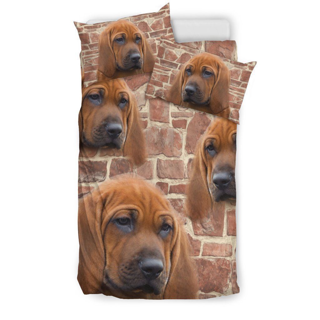 Cute Redbone Coonhound Dog Bedding Set