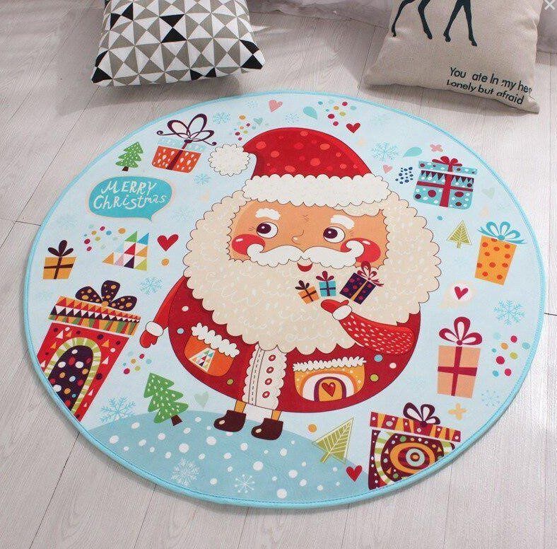 Cute Santa Christmas Gifts Round Carpet