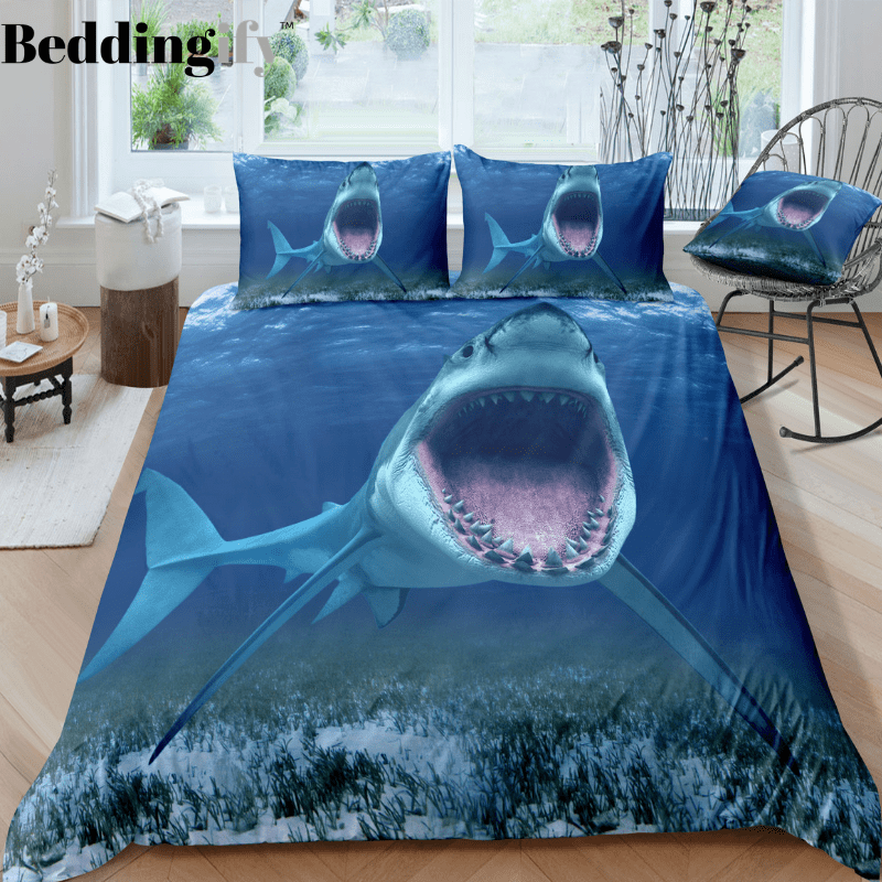 Cute Shark Jaw Bedding Set