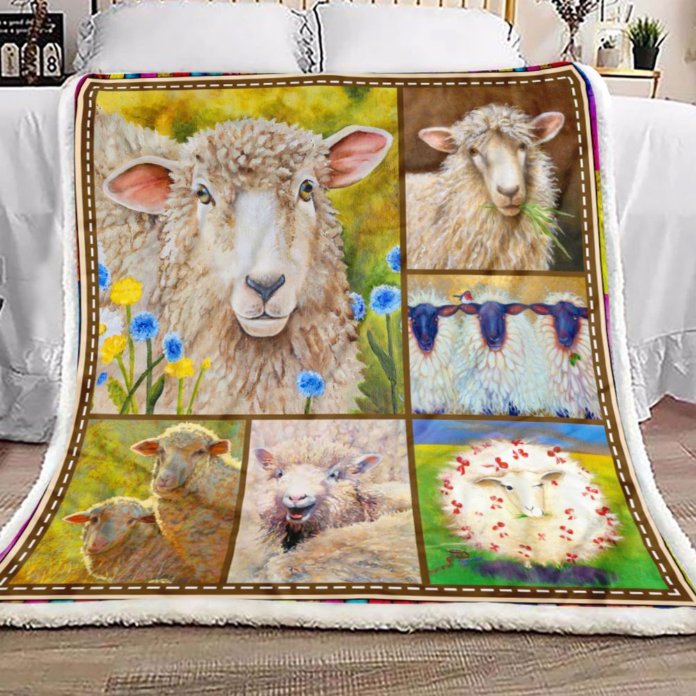 Cute Sheep Lovely Fleece Blanket
