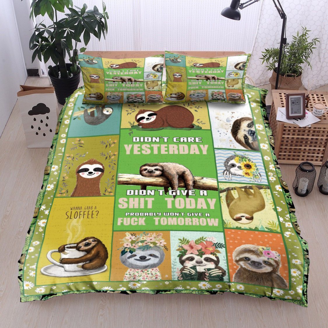 Cute Sloth Bedding Set