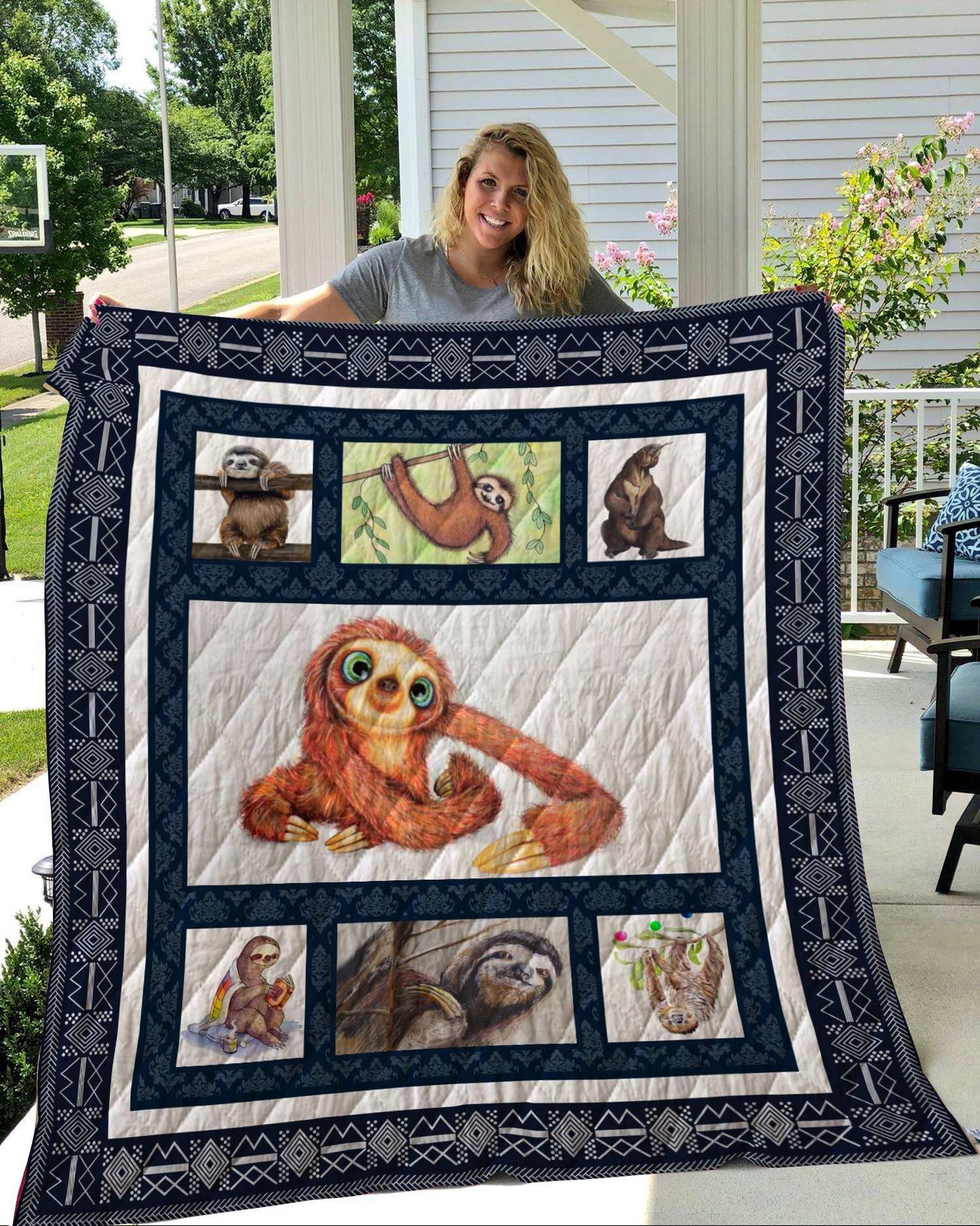 Cute Sloth GS-CL-DT1106 Quilt Blanket