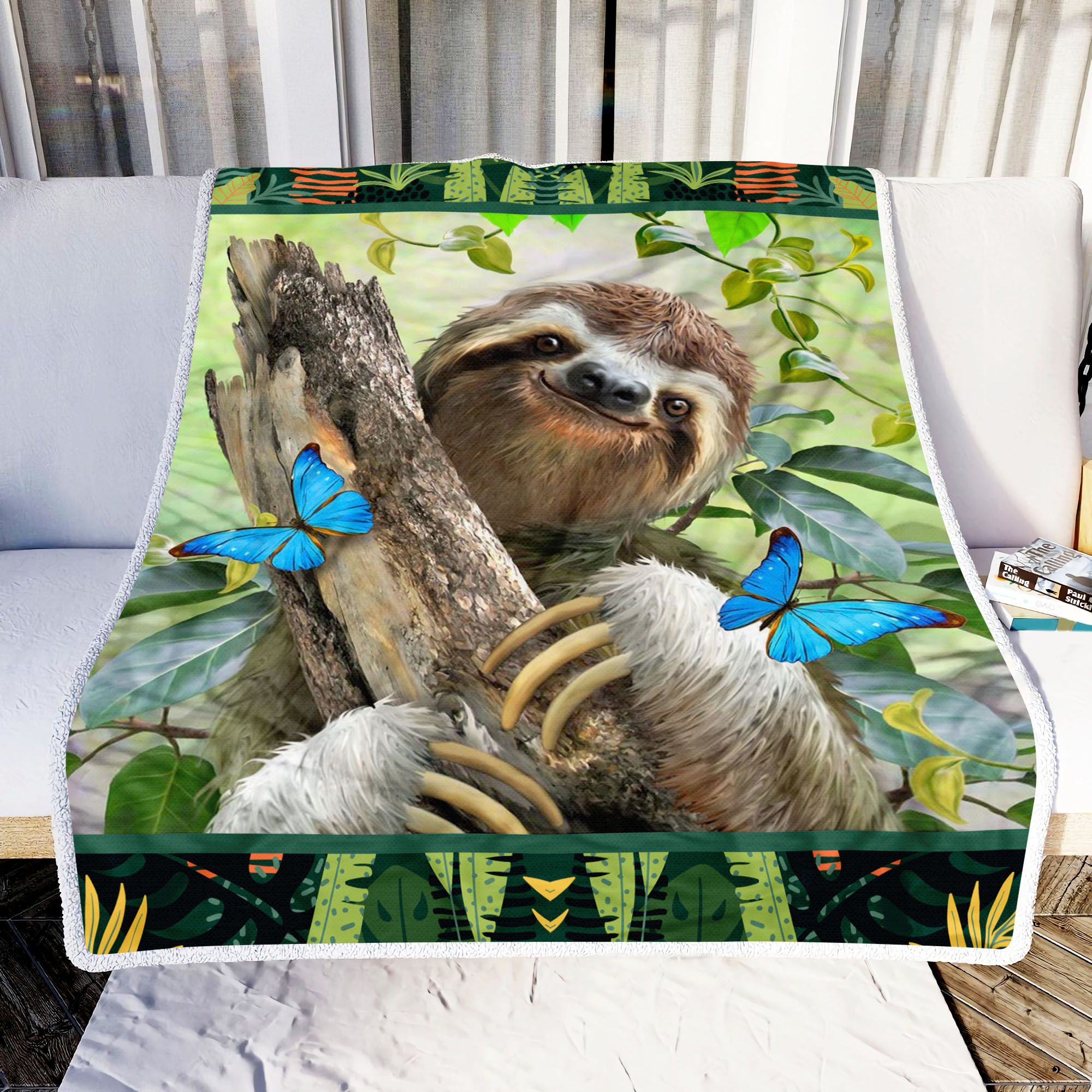 Cute Sloth Fleece Blanket