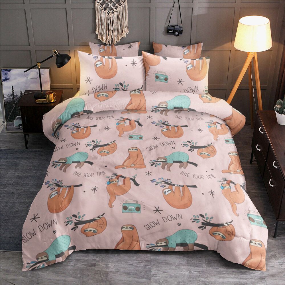 Cute Sloth Bedding Set