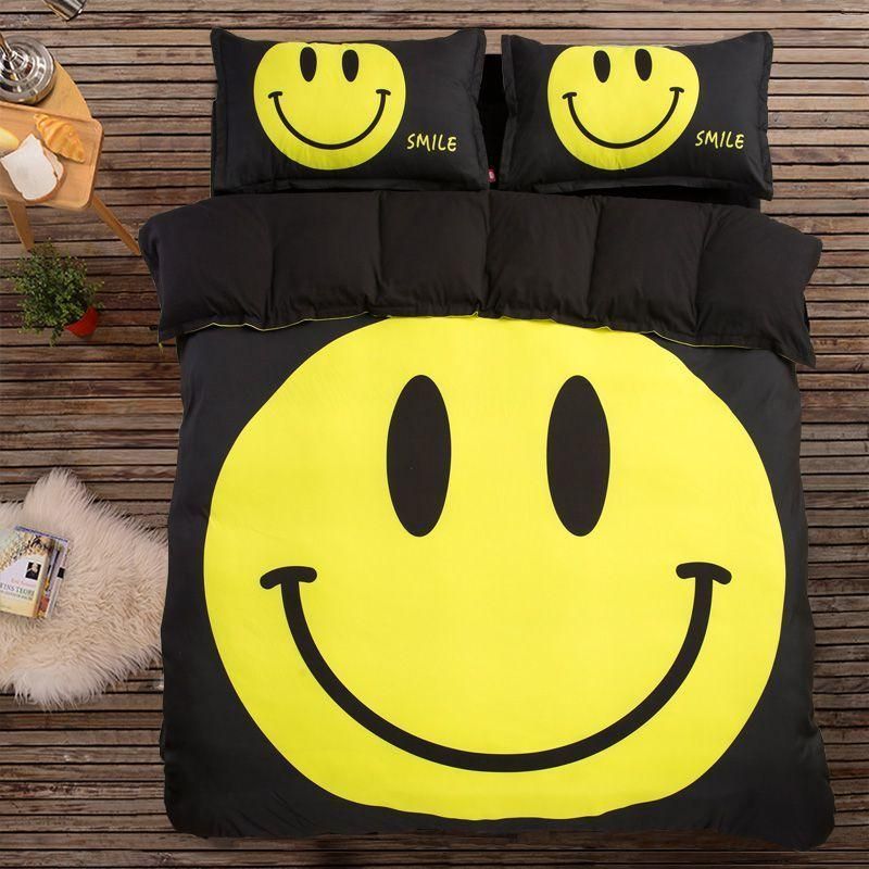 Cute Smiley Printed Bedding Set