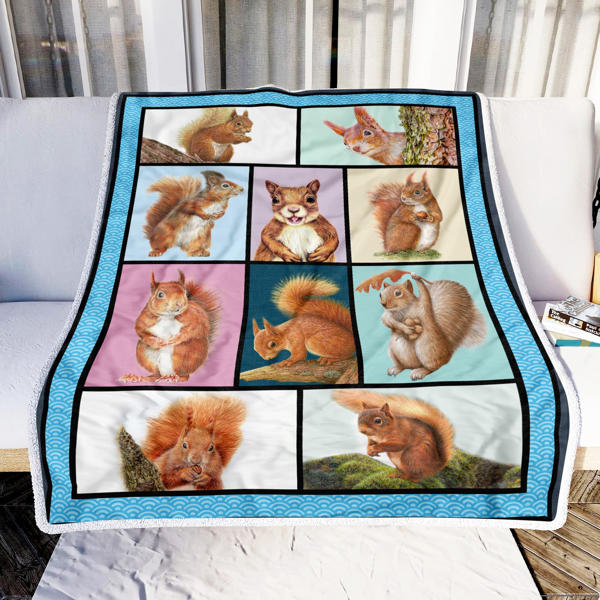 Cute Squirrels Fleece Blanket