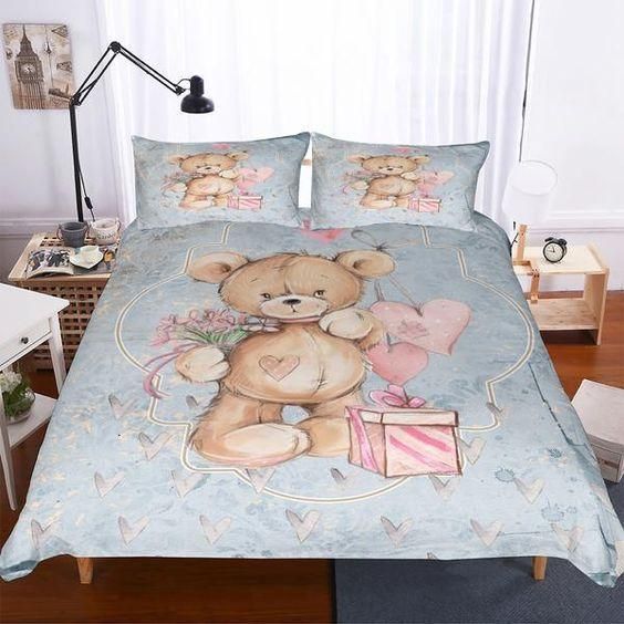 Cute Teddy Bear Bedding Set