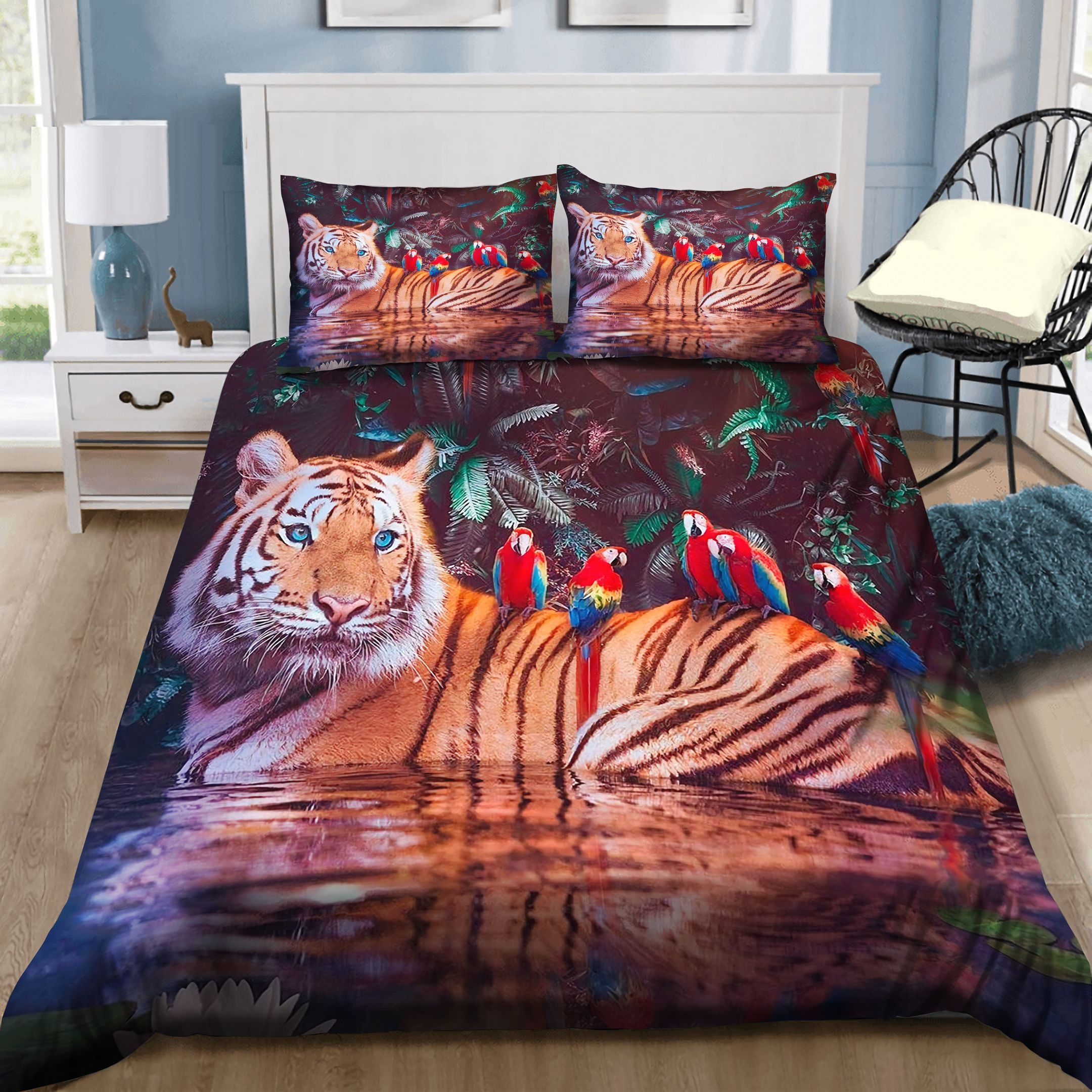 Cute Tiger Art Bedding Set