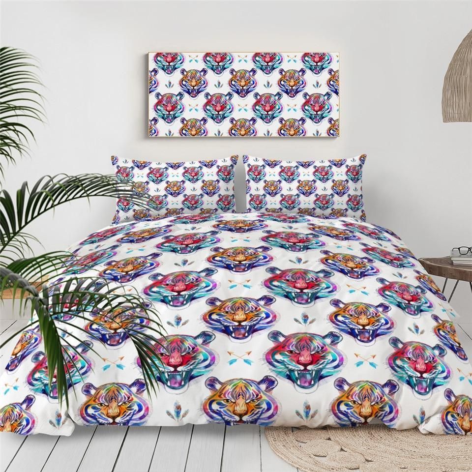 Cute Tiger Faces Bedding Set