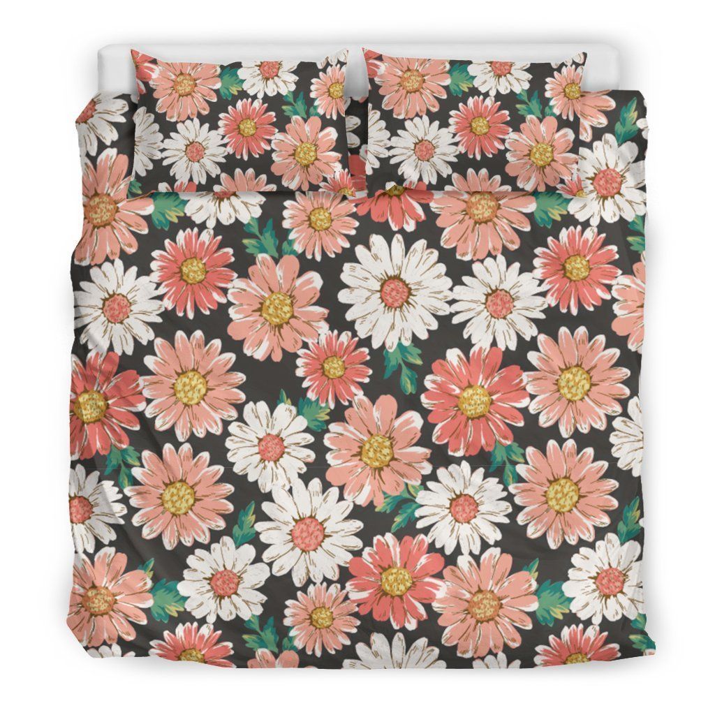 Cute White Pink Daisy Cool Design Comfortable Bedding Set