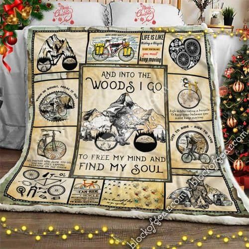 Cycling Sherpa Fleece Blanket