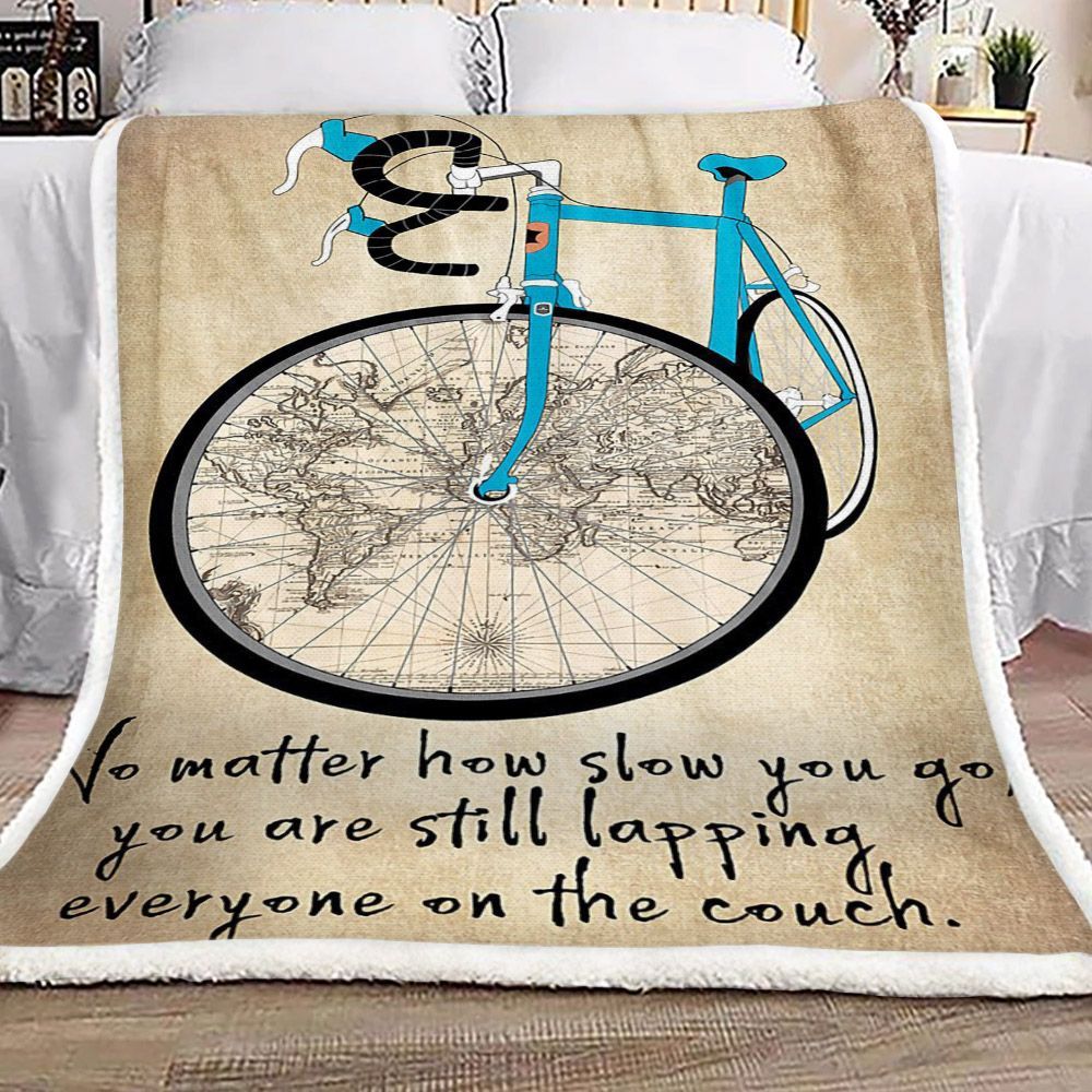 Cycling Sherpa Fleece Blanket