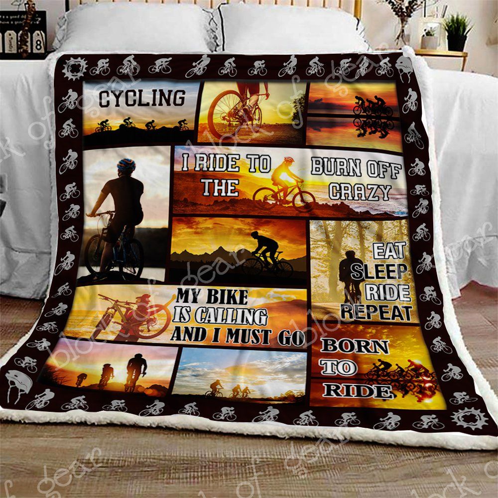 Cycling Sherpa Fleece Blanket