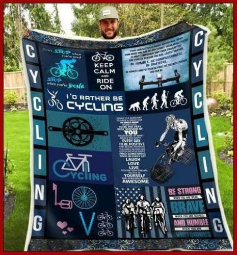 Cycling Sherpa Fleece Blanket