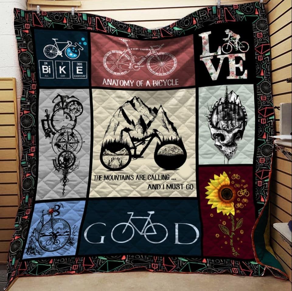 Cycling Cycling Mountain Quilt Blanket DHC3112954TD