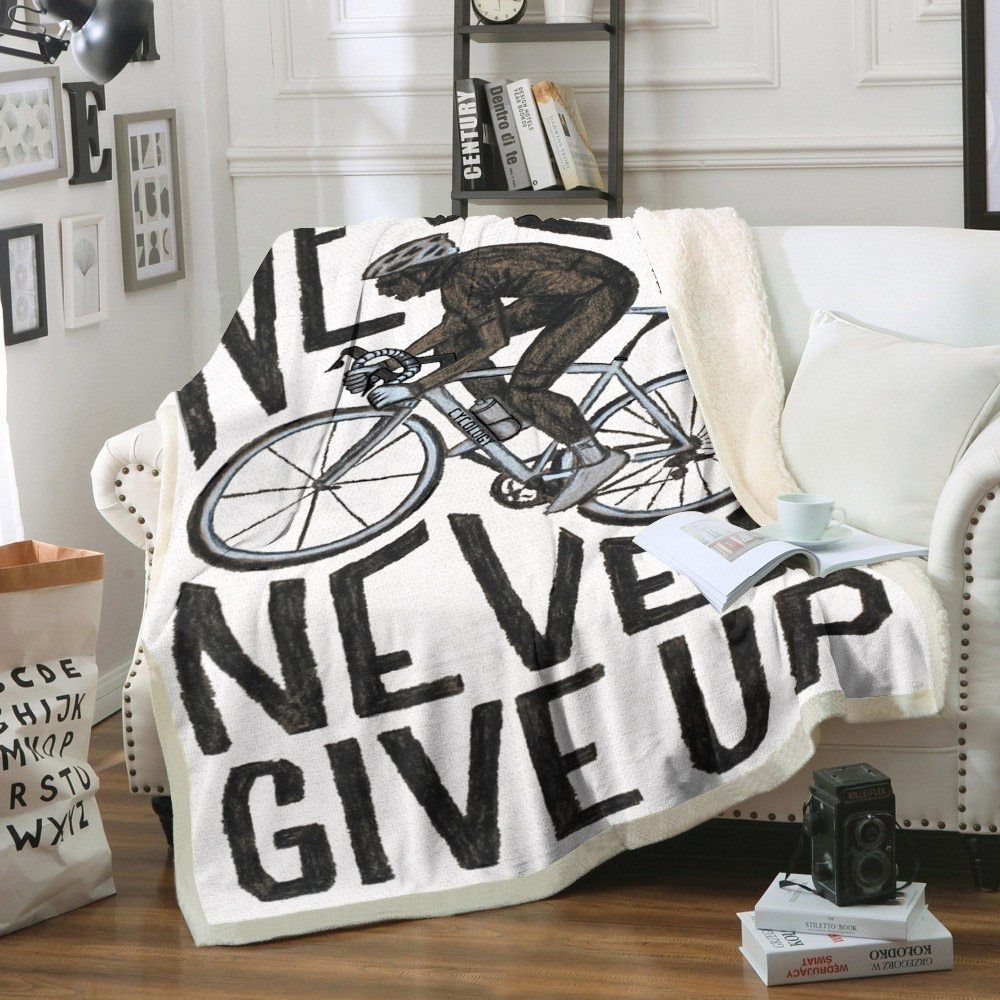 Cycling Sherpa Fleece Blanket