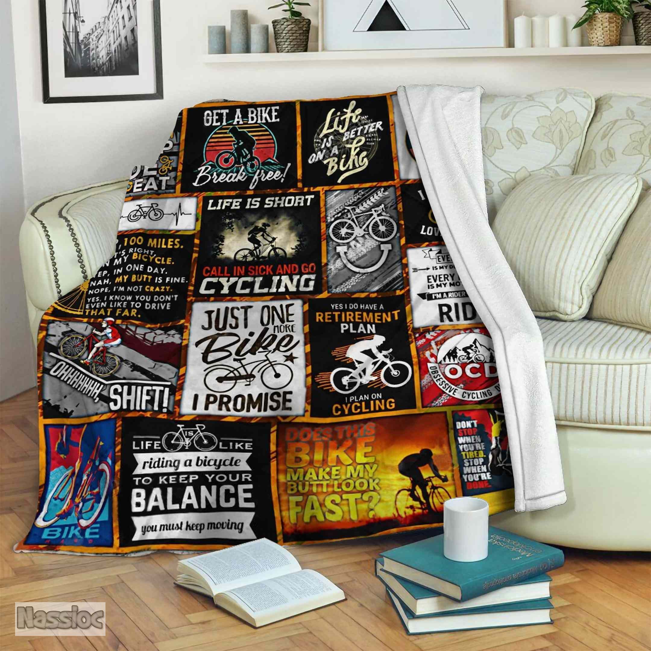 Cycling Fleece Blanket