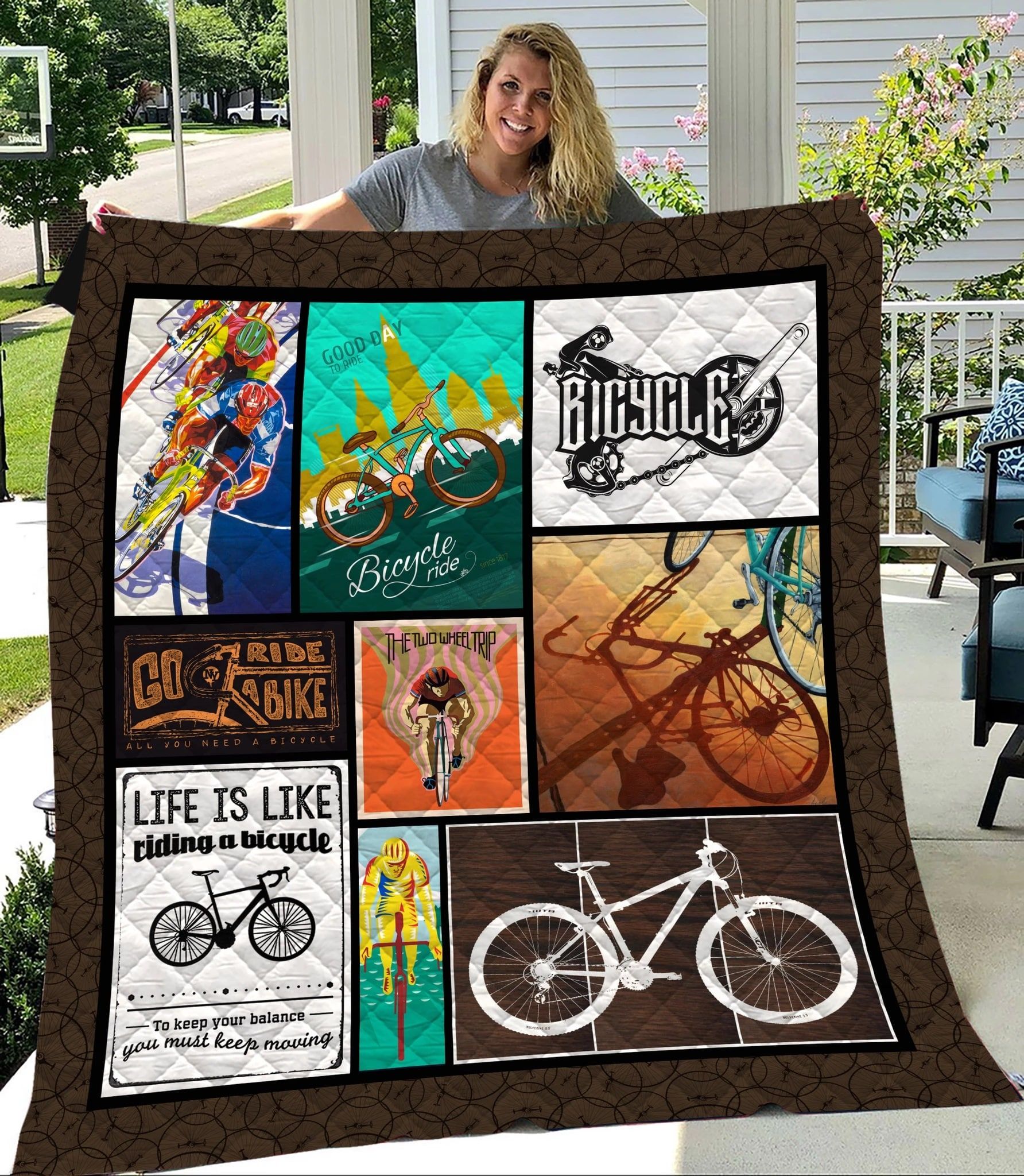Cycling Go Ride A Bike Quilt Blanket Dhc03011497Dd