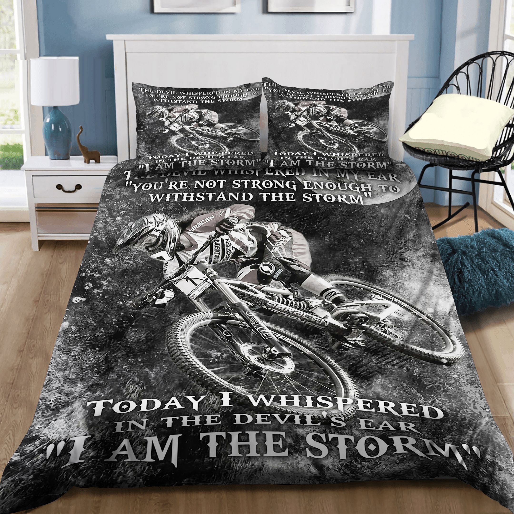 Cycling I Am The Storm Bedding Set