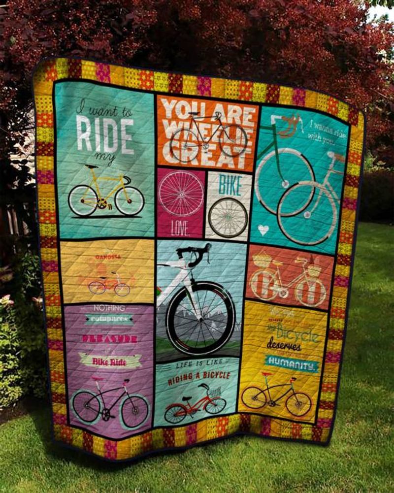 Cycling Life Is Like Riding A Bicycle Quilt Blanket DHC31121365TD