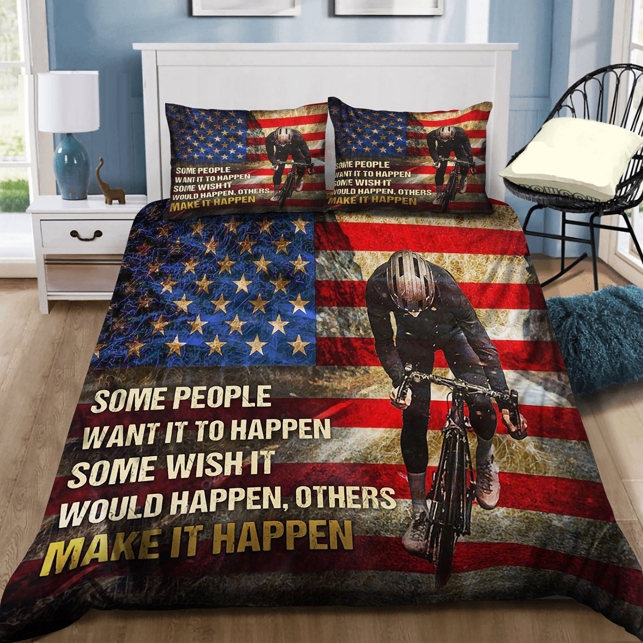 Cycling Make It Happen Bedding Set