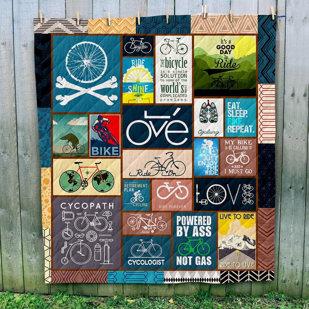 Cycling My Bike Is Calling Quilt Blanket DHC020120838TD