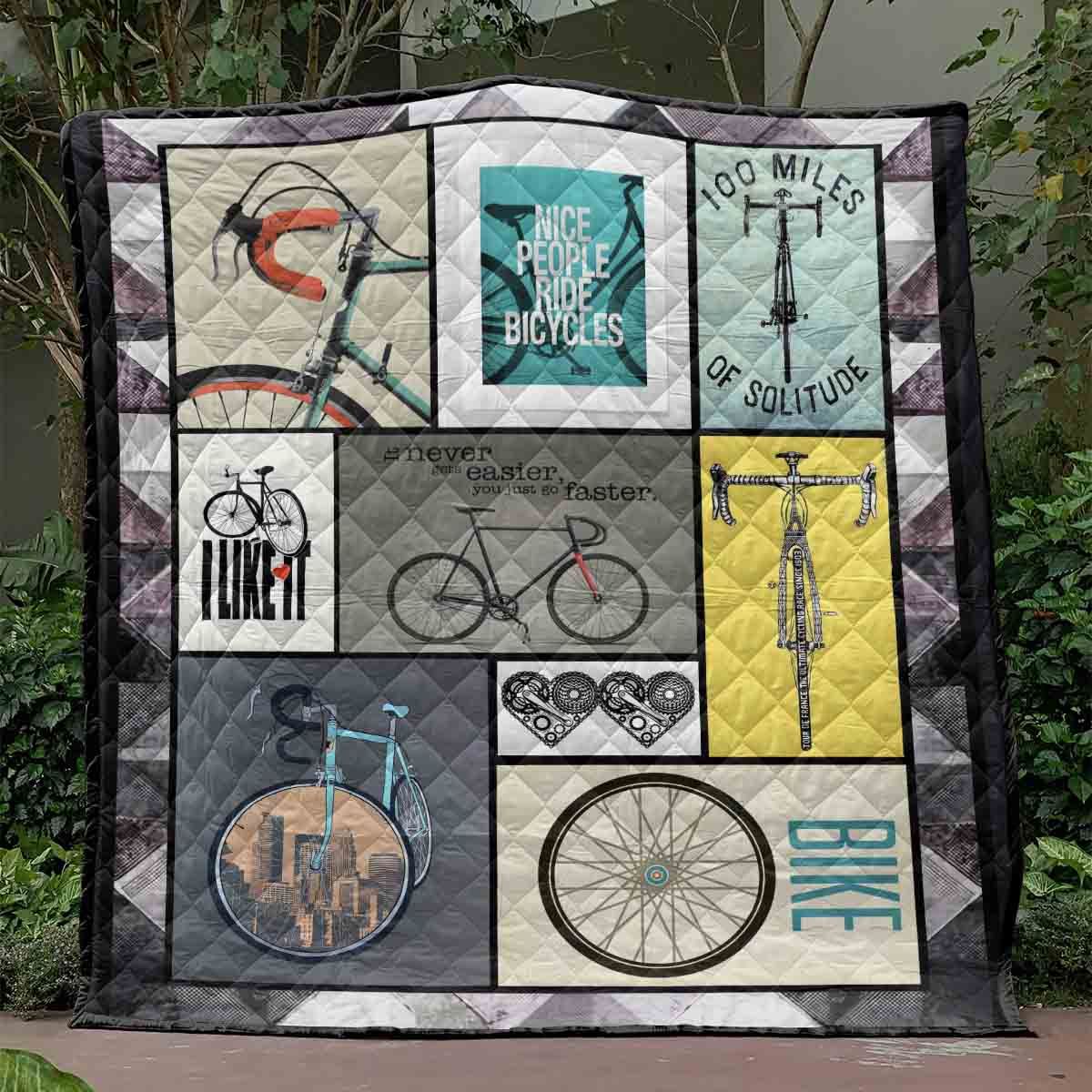 Cycling Nice People Ride Bicycles Quilt Blanket DHC31121788TD