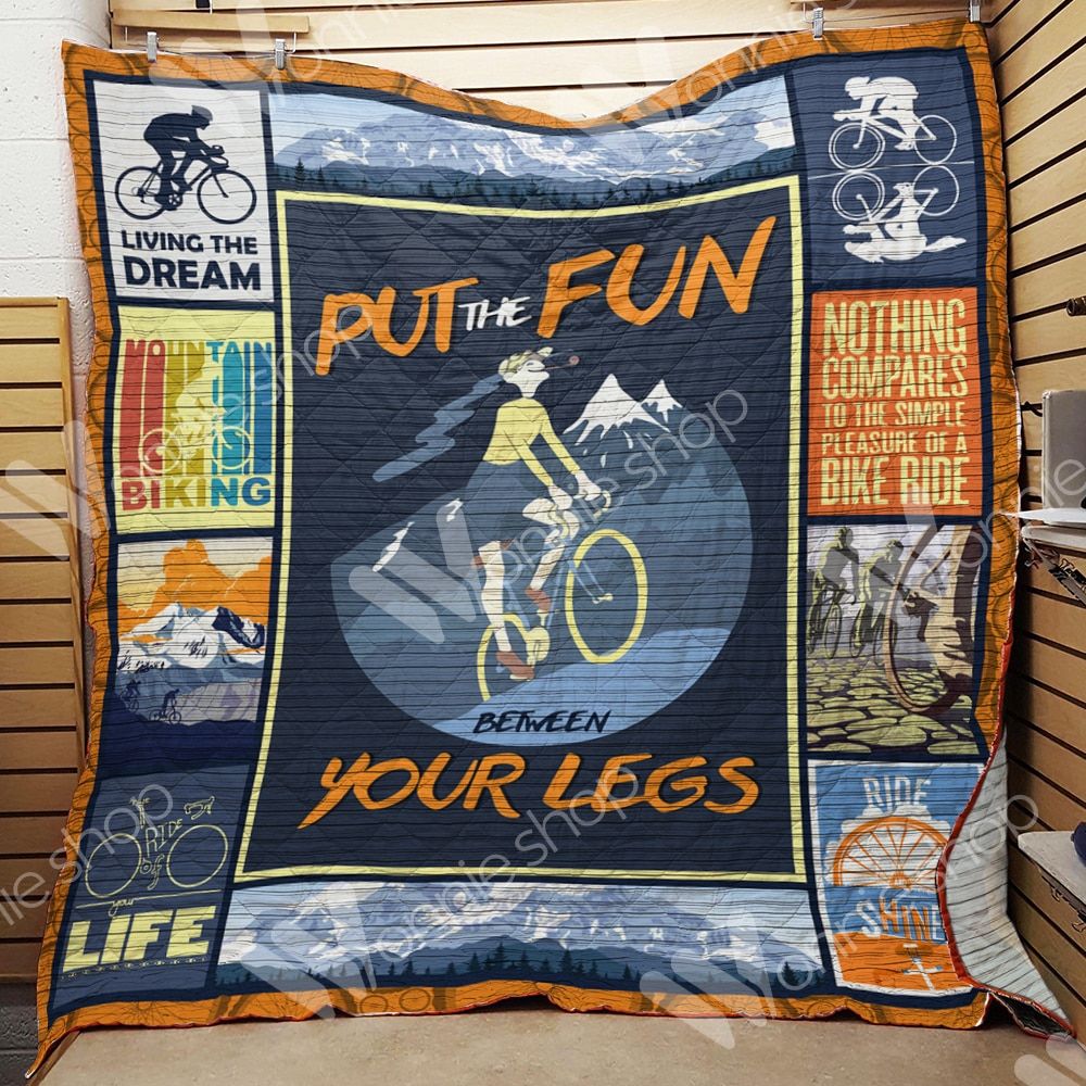 Cycling Put The Fun Quilt Blanket Dhc03011616Dd