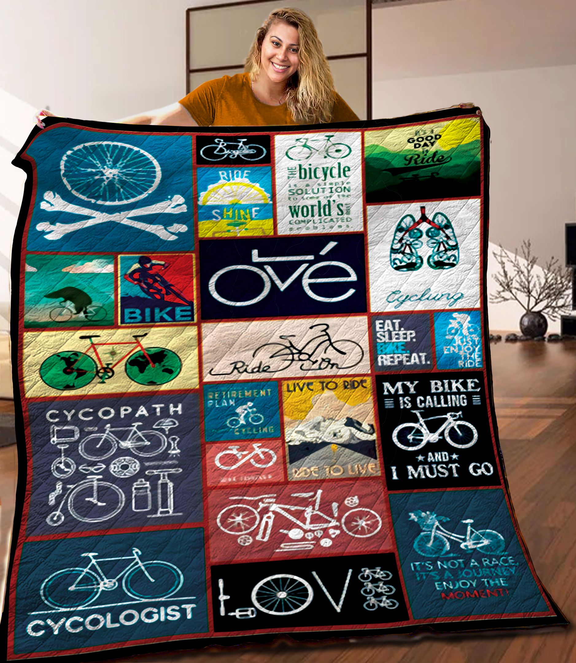 Cycling Quilt Blanket C9B020605PT