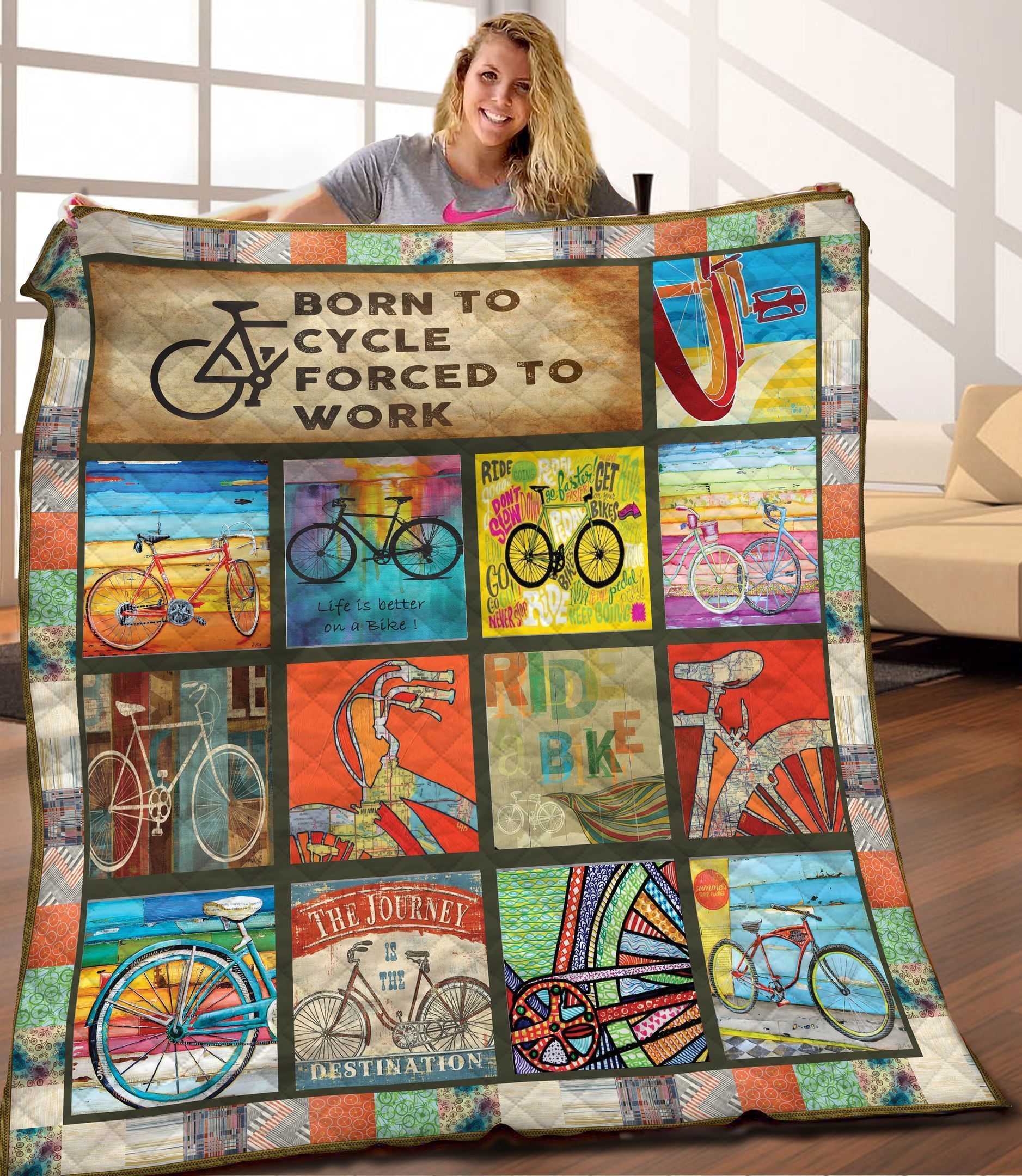 Cycling Quilt Blanket C9B240202NM