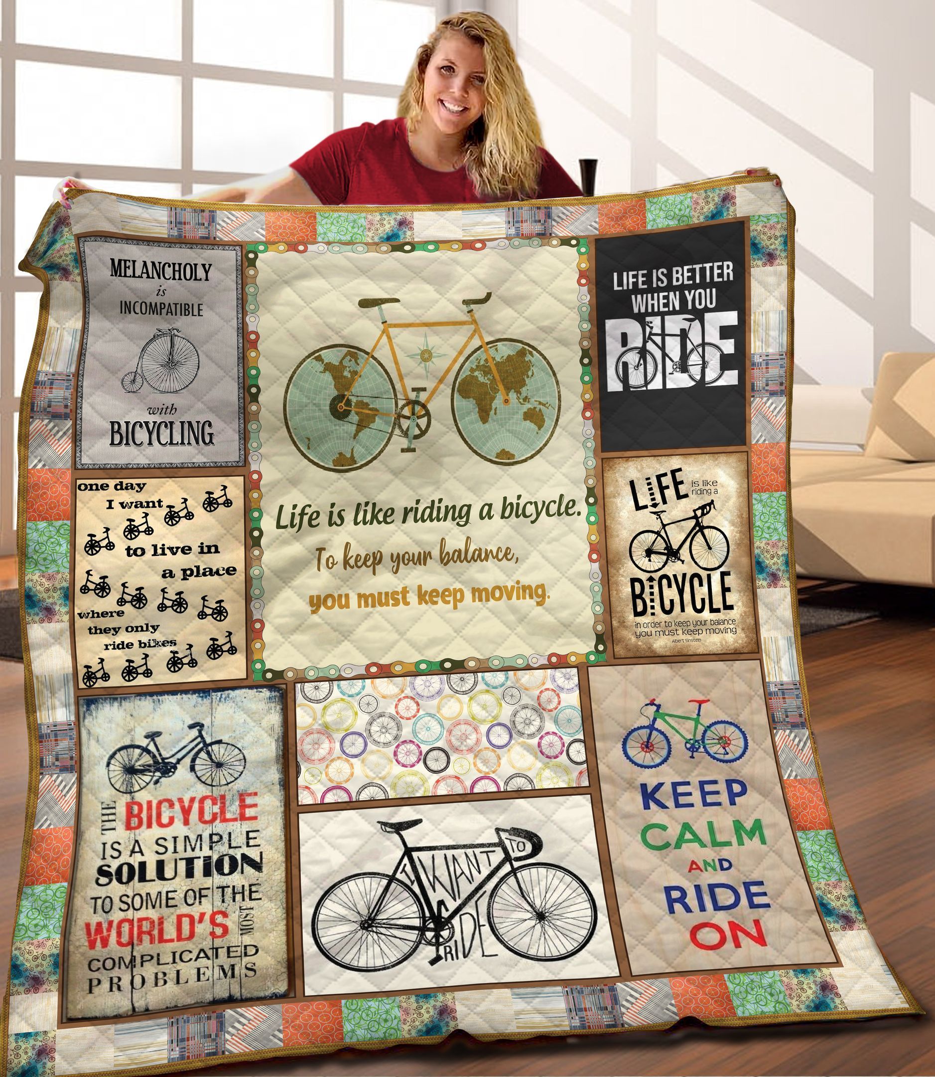 Cycling Quilt Blanket C9B240203NM
