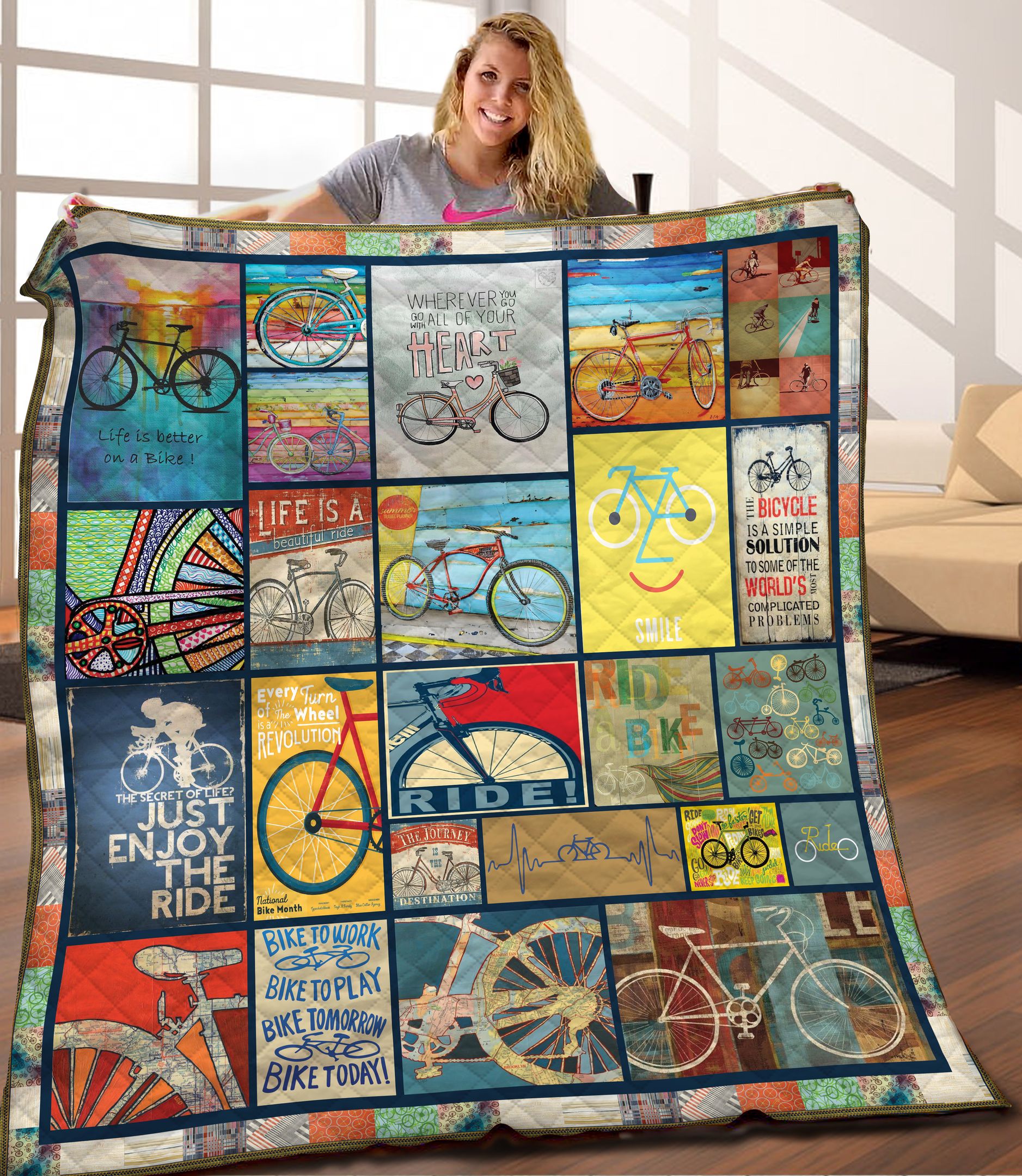 Cycling Quilt Blanket C9B240205NM