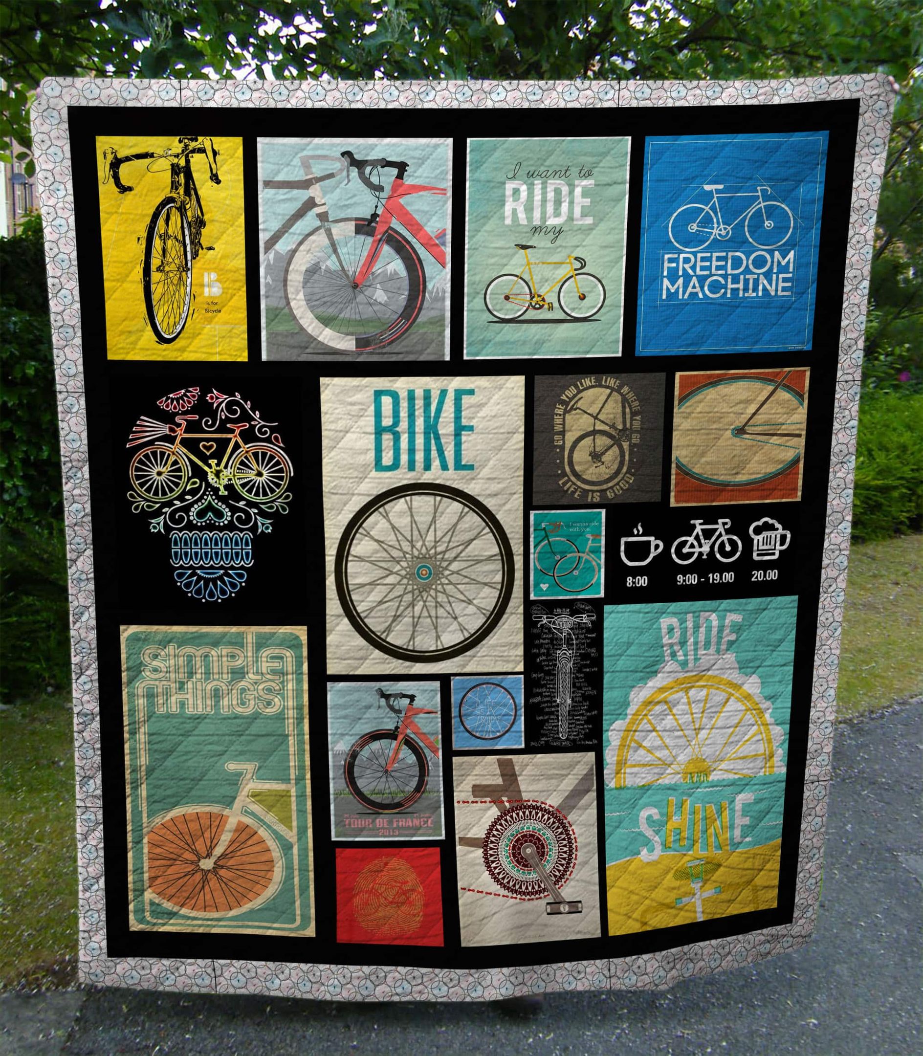 Cycling Ride And Shine Quilt Blanket DHC020120592TD