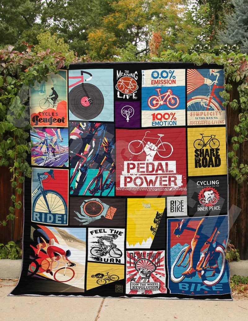 Cycling Share The Road Quilt Blanket Dhc03011514Dd