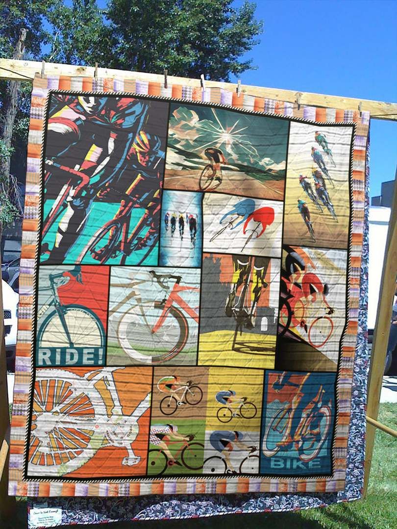 Cycling SM090515 Quilt Blanket