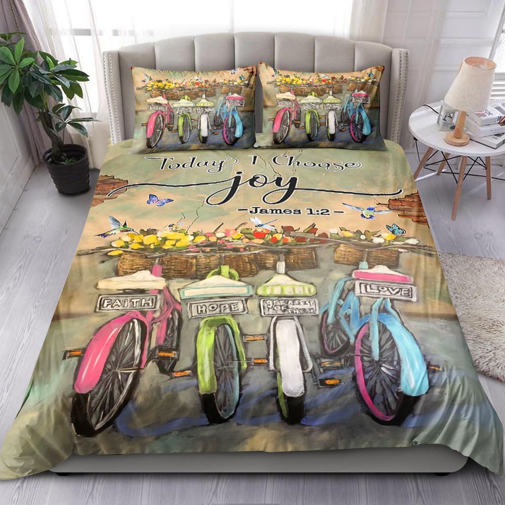 Cycling Today I Choose Joy Bedding Set