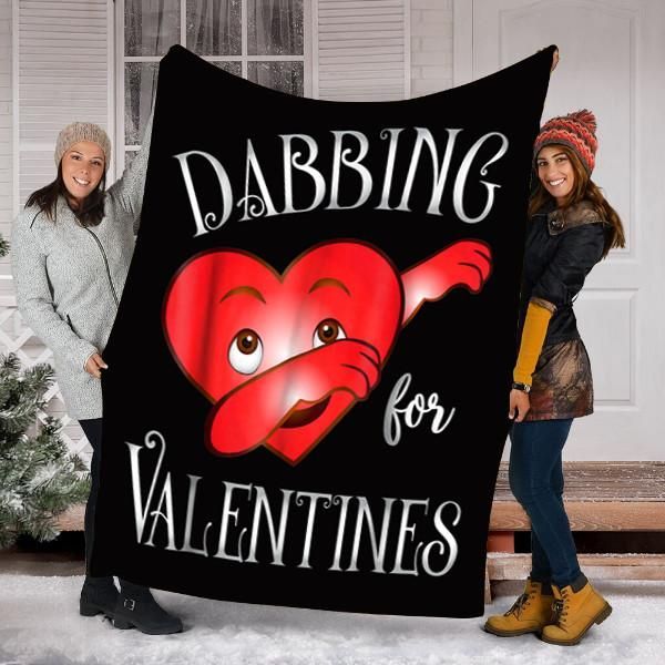 Dabbing For Valentines Day Sherpa Fleece Blanket