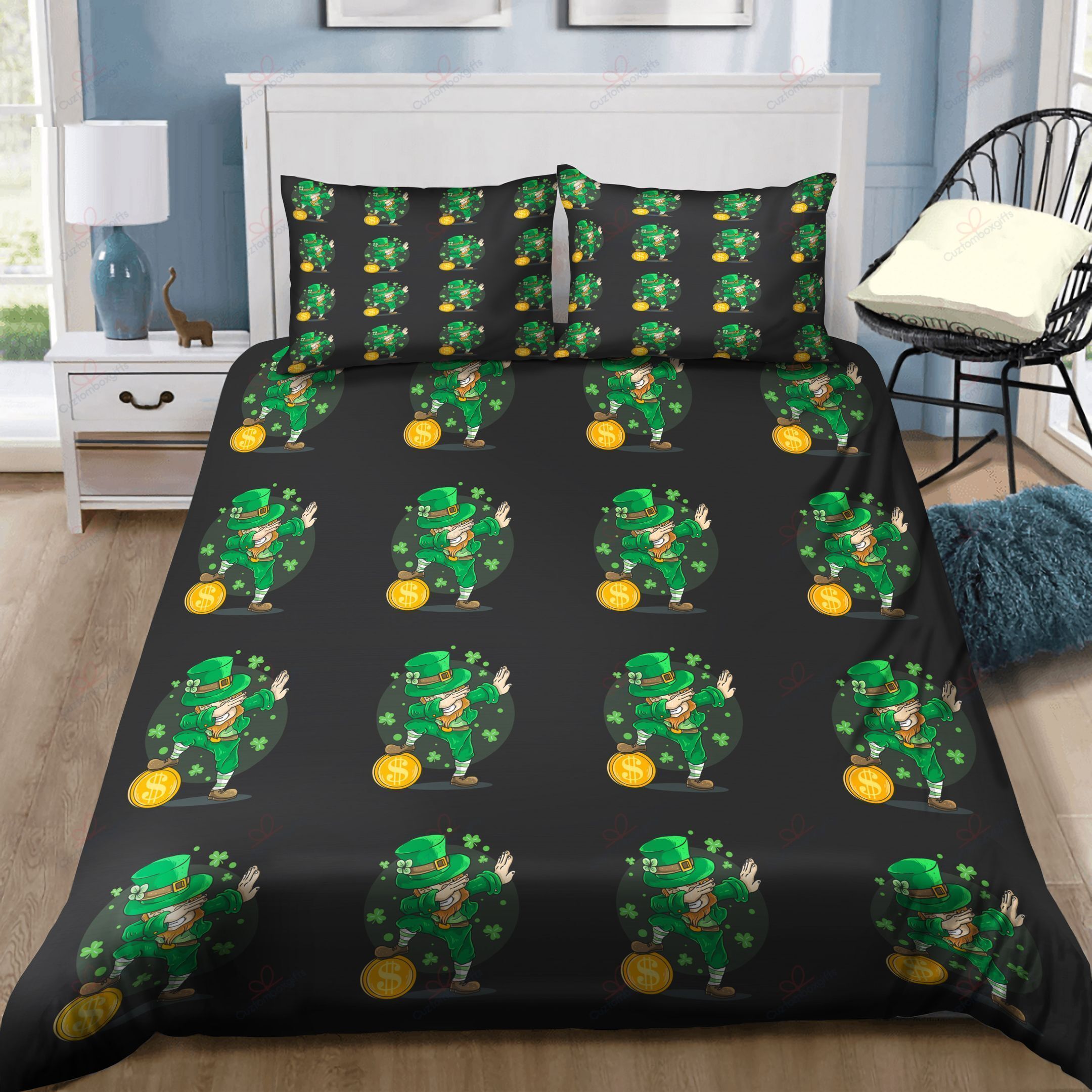 Dabbing Leprechaun St Patrick’s Day Bedding Set