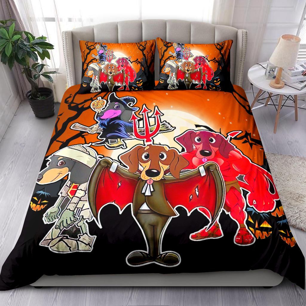 Dachshun Halloween Bedding Set