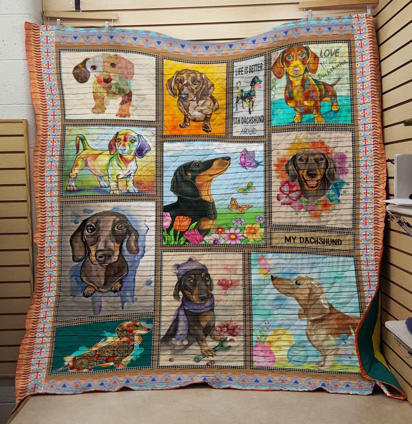 Dachshund 01 Dachshund 1211 Quilt Blanket Dhc04011082Dd